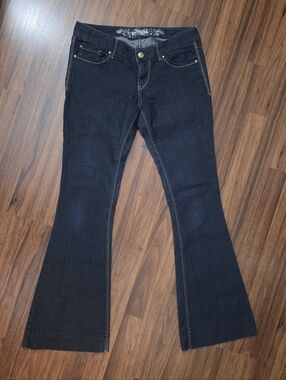 Express Stella Regular Fit Low Rise Flare Jeans